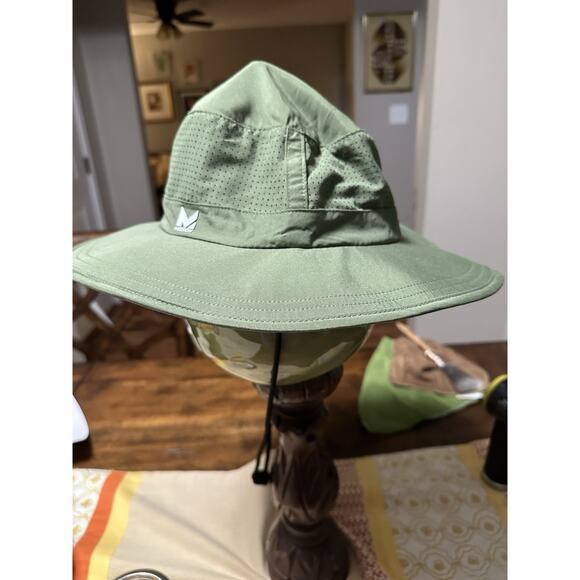 MISSION Cooling Booney Hat Green Upf 50 3” Wide Brim Mesh Design New - Picture 5 of 6